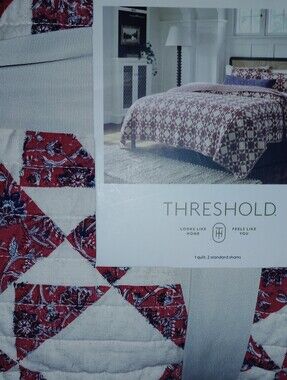 Threshold Quilt & Shams Set Queen Size NWT